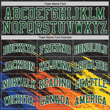 Custom Black Green Orange Yellow-White Brush Stroke Paint Splash Round Neck Sublimation Basketball Uniform Jersey