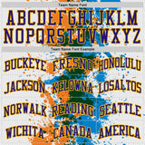 Custom White Dark Purple Orange Green Blue-Gold Paint Splatter Round Neck Sublimation Basketball Uniform Jersey