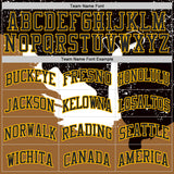 Custom White Black Brown-Gold Brush Stroke Paint Splash Round Neck Sublimation Basketball Uniform Jersey