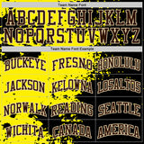 Custom Light Yellow Brown Black-Cream Paint Splatter Round Neck Sublimation Basketball Uniform Jersey