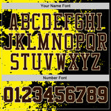 Custom Light Yellow Brown Black-Cream Paint Splatter Round Neck Sublimation Basketball Uniform Jersey