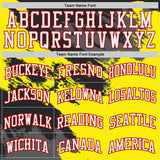 Custom Light Yellow White Black Gray-Red Brush Stroke Paint Splash Round Neck Sublimation Basketball Uniform Jersey