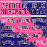 Custom Pink Black Dark Purple-White Paint Splatter Round Neck Sublimation Basketball Uniform Jersey