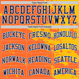 Custom Orange Navy Yellow-White Brush Stroke Paint Splash Round Neck Sublimation Basketball Uniform Jersey