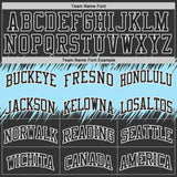 Custom Black Blue-White Vintage Brush Stroke Round Neck Sublimation Basketball Uniform Jersey