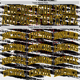 Custom White Black Red-Gold Vintage Brush Stroke Round Neck Sublimation Basketball Uniform Jersey