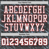 Custom Black White Blue-Red Vintage Brush Stroke Round Neck Sublimation Basketball Uniform Jersey