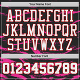 Custom Black White Pink-Red Vintage Brush Stroke Round Neck Sublimation Basketball Uniform Jersey