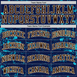 Custom Navy Brown Lakes Blue-Cream Vintage Paint Splatter Brush Stroke Round Neck Sublimation Basketball Uniform Jersey