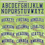 Custom Green Navy-White Vintage Geometric Fragment Round Neck Sublimation Basketball Uniform Jersey