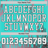 Custom Green White Pink-Black Vintage Paint Splatter Round Neck Sublimation Basketball Uniform Jersey