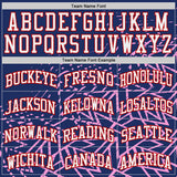 Custom Navy White Pink-Red Abstract Geometric Lines Round Neck Sublimation Basketball Uniform Jersey