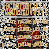Custom Black Old Gold-White Gothic Skulls And Roses Round Neck Sublimation Basketball Uniform Jersey