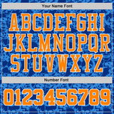 Custom Royal Bay Orange-White Gothic Skulls Round Neck Sublimation Basketball Uniform Jersey