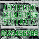 Custom Black Grass Green-White Gothic Skulls Round Neck Sublimation Basketball Uniform Jersey