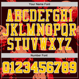 Custom Black Yellow-White Distressed Skulls Round Neck Sublimation Basketball Uniform Jersey