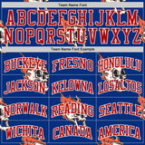Custom Royal Red-White Fire Skulls Round Neck Sublimation Basketball Uniform Jersey