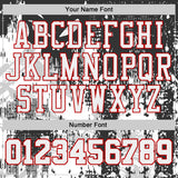 Custom Black White-Red Gothic Grunge Skeleton Round Neck Sublimation Basketball Uniform Jersey