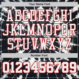 Custom Tie Dye White-Red Swirl Round Neck Sublimation Basketball Uniform Jersey
