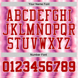 Custom Tie Dye Red-White Stripe Round Neck Sublimation Basketball Uniform Jersey