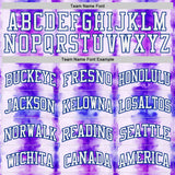 Custom Tie Dye White-Royal Stripe Round Neck Sublimation Basketball Uniform Jersey