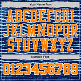 Custom Tie Dye Bay Orange-White Stripe Round Neck Sublimation Basketball Uniform Jersey