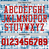 Custom Tie Dye Red-White Abstract Grid Round Neck Sublimation Basketball Uniform Jersey