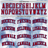 Custom Tie Dye Red Royal-White Watercolor Round Neck Sublimation Basketball Uniform Jersey