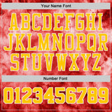 Custom Tie Dye Yellow-White Watercolor Round Neck Sublimation Basketball Uniform Jersey