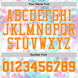 Custom Tie Dye Bay Orange-White Watercolor Round Neck Sublimation Basketball Uniform Jersey