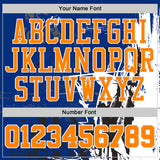 Custom Royal Bay Orange-White New York Statue Of Liberty Round Neck Sublimation Basketball Uniform Jersey