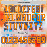 Custom White Bay Orange-Royal New York Splash Watercolor Round Neck Sublimation Basketball Uniform Jersey