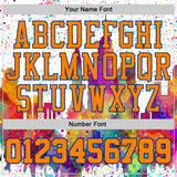 Custom White Bay Orange-Royal New York Silhouette Round Neck Sublimation Basketball Uniform Jersey