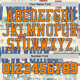 Custom Cream Bay Orange-Royal New York Vintage USA Flag Round Neck Sublimation Basketball Uniform Jersey
