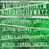 Custom Grass Green-White Boston Street Map Round Neck Sublimation Basketball Uniform Jersey