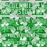 Custom Grass Green-White St. Patrick's Day Shamrock Round Neck Sublimation Basketball Uniform Jersey
