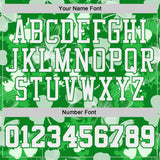 Custom Grass Green-White St. Patrick's Day Shamrock Round Neck Sublimation Basketball Uniform Jersey