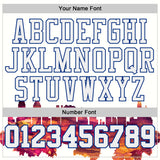 Custom White-Royal Philadelphia Silhouette Round Neck Sublimation Basketball Uniform Jersey
