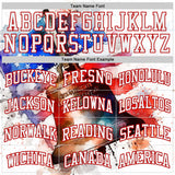Custom White Red-Royal Philadelphia US Flag Liberty Bell Round Neck Sublimation Basketball Uniform Jersey
