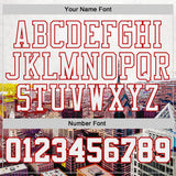 Custom White Red-Royal Philadelphia Silhouette Round Neck Sublimation Basketball Uniform Jersey