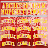 Custom Red Yellow-White Atlanta Silhouette Watercolor Round Neck Sublimation Basketball Uniform Jersey