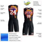 Custom Black White-Red Miami Beach Tropical Palm Tree Round Neck Sublimation Basketball Uniform Jersey