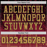 Custom Red Old Gold-Black Cleveland Silhouette Round Neck Sublimation Basketball Uniform Jersey