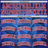 Custom Blue Red-White Diamond Shapes Geometric Round Neck Sublimation Basketball Uniform Jersey