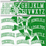 Custom White-Grass Green Triangle Shapes Geometric Round Neck Sublimation Basketball Uniform Jersey