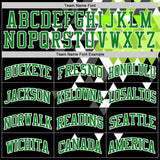 Custom Black Grass Green-White Diamond Shapes Geometric Round Neck Sublimation Basketball Uniform Jersey