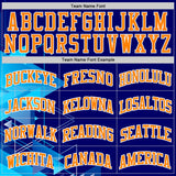 Custom Blue Bay Orange-White Geometric Tech Round Neck Sublimation Basketball Uniform Jersey