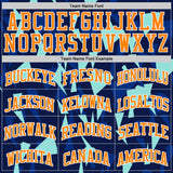 Custom Blue Bay Orange-White Triangle Shattered Geometric Round Neck Sublimation Basketball Uniform Jersey