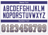 Custom White Purple-Old Gold Drift Fashion Football Jersey