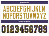 Custom Purple Black-Old Gold Drift Fashion Football Jersey
